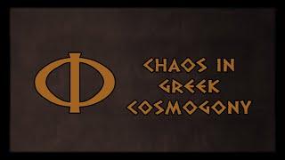 Chaos in Greek Cosmogony