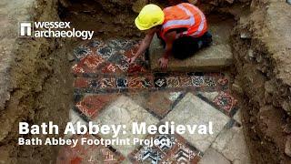 Discovery of medieval tiled floor at Bath Abbey