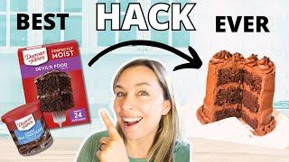 Use This HACK!  CHOCOLATE Cake Mix HACK + Frosting HACK