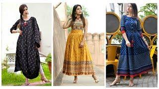 Beautiful Long Kurti Designs 2018 || Stylish Rayon Cotton Kurtis Collection for girl's & women's