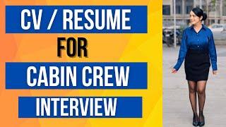 CV / Resume for Cabin Crew Interview | How to prepare your CV ? #cabincrewinterview #indigoairlines