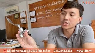 TDM.VN | Đập hộp vòi nước gắn tường TOTO T23BQ13N tay gạt dài cao cấp