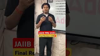 Final Revision For JAIIB PPB 2025 Exam #jaiib #jaiibppb #jaiib2025 #shorts #jaiibmarathon