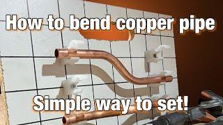 How to bend copper pipe! Simple way to do a set. #practice #plumbing #subscribe #pipe