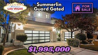 Luxury Las Vegas House for Sale | Guard Gated Community | Summerlin | Million Dollar Home