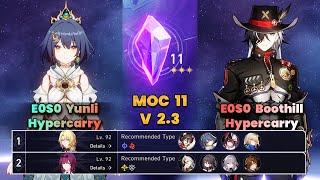 E0S0 Yunli Hypercarry & E0S0 Boothill Hypercarry | MOC11 | 3 Stars | HSR | v2.3 |