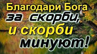 Ничего не бойся! Благодари Бога за скорби и скорби минуют!