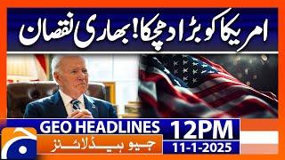 𝗕𝗶𝗴 𝗦𝗵𝗼𝗰𝗸 𝘁𝗼 𝗨𝗦! 𝗟𝗔 𝗙𝗶𝗿𝗲𝘀 𝗟𝗮𝘁𝗲𝘀𝘁 𝗨𝗽𝗱𝗮𝘁𝗲𝘀: Geo News 12 PM Headlines (Jan 11, 2025)