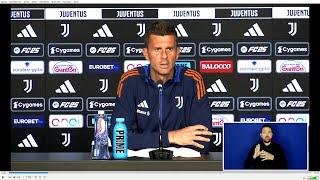 VIDEOCONFERENZA THIAGO MOTTA VIGILIA JUVENTUS ROMA 31 08 2024