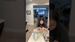 My teen’s lazy strategy  and it worked #funnyvideo #comedy #lazy #smart