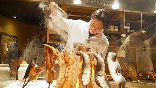 Close contact with Musashiza, a very popular izakaya that sells more than 1000 skewers a day Fukuoka