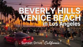 Driving from Beverly Hills to Venice Beach at Sunset