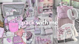 Pack with me; cute travel essentials for a holiday trip  coquette + outfit ideas  (vlog)