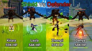 Kirara Shield Strength Comparison | Defender vs Shielder Genshin Impact