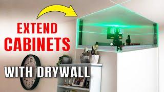 Extend Kitchen Cabinets To The Ceiling With Drywall | Enclose The Space Above Cabinets | XDIY