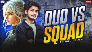 Live On Telugu Gamer  DUO Vs SQUAD BGMI Battlegrounds Mobile India Classics Live Stream Bgmi Telugu