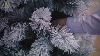 Royal Christmas - Kunstkerstboom Chicago PP Sneeuw / Flocked en warm LED verlichting - 932210LED