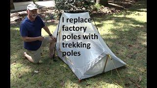 Save weight. Replace tent poles with trekking poles. - MYOG