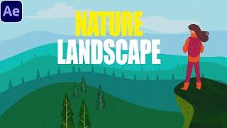 2D Explainer Nature Landscape Animation | After Effects Tutorial