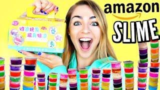 amazon slime package review! mini slimes, satisfying slime review package! nichole jacklyne