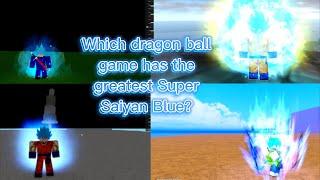 Showcasing Super Saiyan Blue in the 4 ROBLOX dragon ball games (snrblx123yt) 4k - 60 FPS