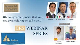 ERS Webinar Series 2021: Rhinology emergencies that keep you awake during on-call (Part 1)