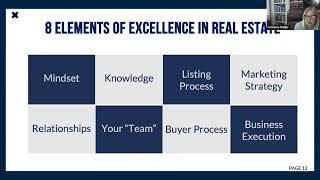 New Agent Check-In: What To Do to Build Your Business w the 8 Elements of Excellence in Real Estate