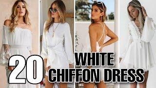 20 White Chiffon Dress