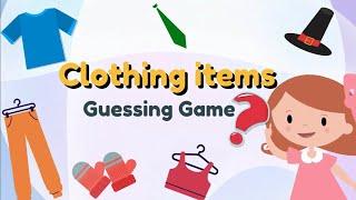 Guessing Game - Clothing items 1| Can you name them all?| #clothes #eslgames #clothing #guessinggame