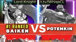 GGST ▰ Lord Knight (#1 Baiken) Vs t.tv/WhispCL (Bridget) | Guilty Gear Strive High Level Replay 