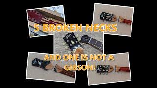 5 broken necks-and one is not a Gibson!