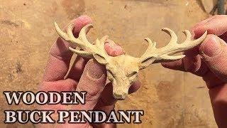 BUCK WOOD CARVING | WOODEN PENDANT | HANDMADE BUCK PENDANT | WOODCARVING VIDEO | NORWEGIAN ART |