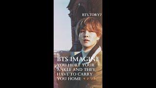 BTS imagine - you hurt your ankle and they carry you home (requested)