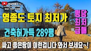 영종도 토지 [ 평당 최저가 ] 급급 매물 289평 '토지보러 가시죠' 자연녹지 건축허가 받아놓은 땅입니다, 진입로 앞 도로 확장 계획 예정입니다