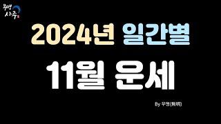 2024년 11월 일간별운세 [을해월]