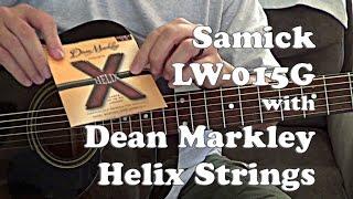 Samick LW015G Acoustic Guitar Demo with Dean Markley Helix Strings