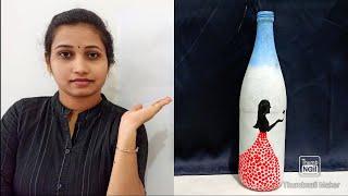 #bottleart | Quick and easy Bottle Art | Diy Bottle Art | Beginners| Out Of Waste| Best Reused Ideas