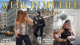 week in my life in NYC: grocery haul, wellness era, brooklyn bridge walk