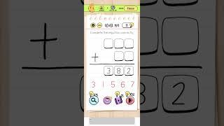 brain test 197 - complete the equation correctly.