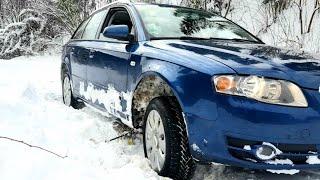 How to get an Audi 4x4 Quattro unstuck out of ️deep snow️ 