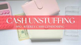 Weekly Cash Unstuffing & Cash Condensing - $90 | Low Income Cash Envelope System | Sinking Funds