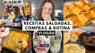 VLOGÃO: compra do mês, receitas salgadas, medo de dirigir & rotina