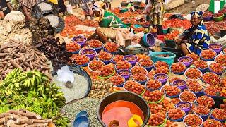 Current Prices of Pepper, Palm Oil, Banana, Garri in Dollars. Rural Market Day in Osun State Nigeria