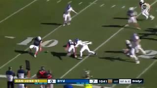 BYU's Brayden El Bakri has a big hit on San Jose State player