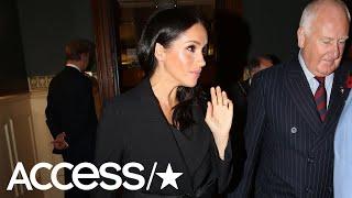 Meghan Markle Covers Up Her Growing Baby Belly In A Chic Coat Dress