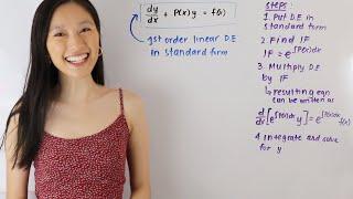 First Order Linear Differential Equations - integrating factor | mathwithjanine