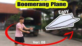 Paper plane boomerang easy with mixer origami #08