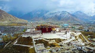 Potala Palace Aerial Video, Lhasa, Tibet, China 4K