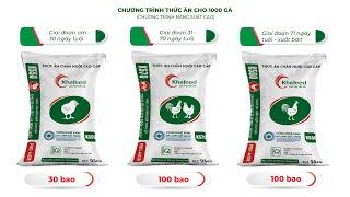 CHƯƠNG TRÌNH THỨC ĂN CHO 1000 GÀ PRO MOR