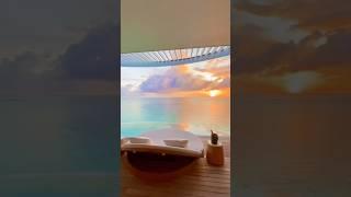 The Maldives  ️  Where I wanna be! #maldives #maldivesresorts #beach #villa #travel #viralvideo